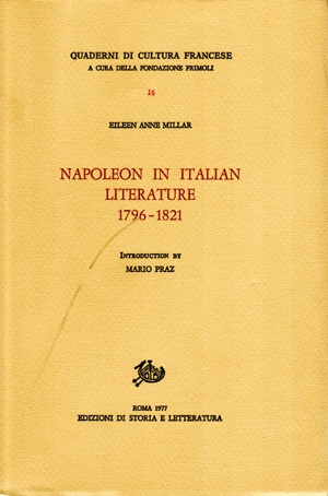 Napoleon in Italian Literature (1796-1821)