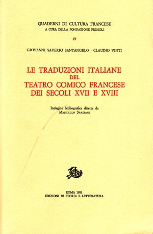 Le traduzioni italiane del teatro comico francese dei secoli XVII e XVIII