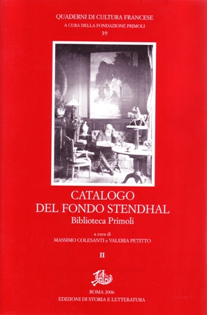 Catalogo del fondo Stendhal