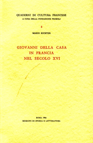 Giovanni Della Casa in Francia nel secolo XVI