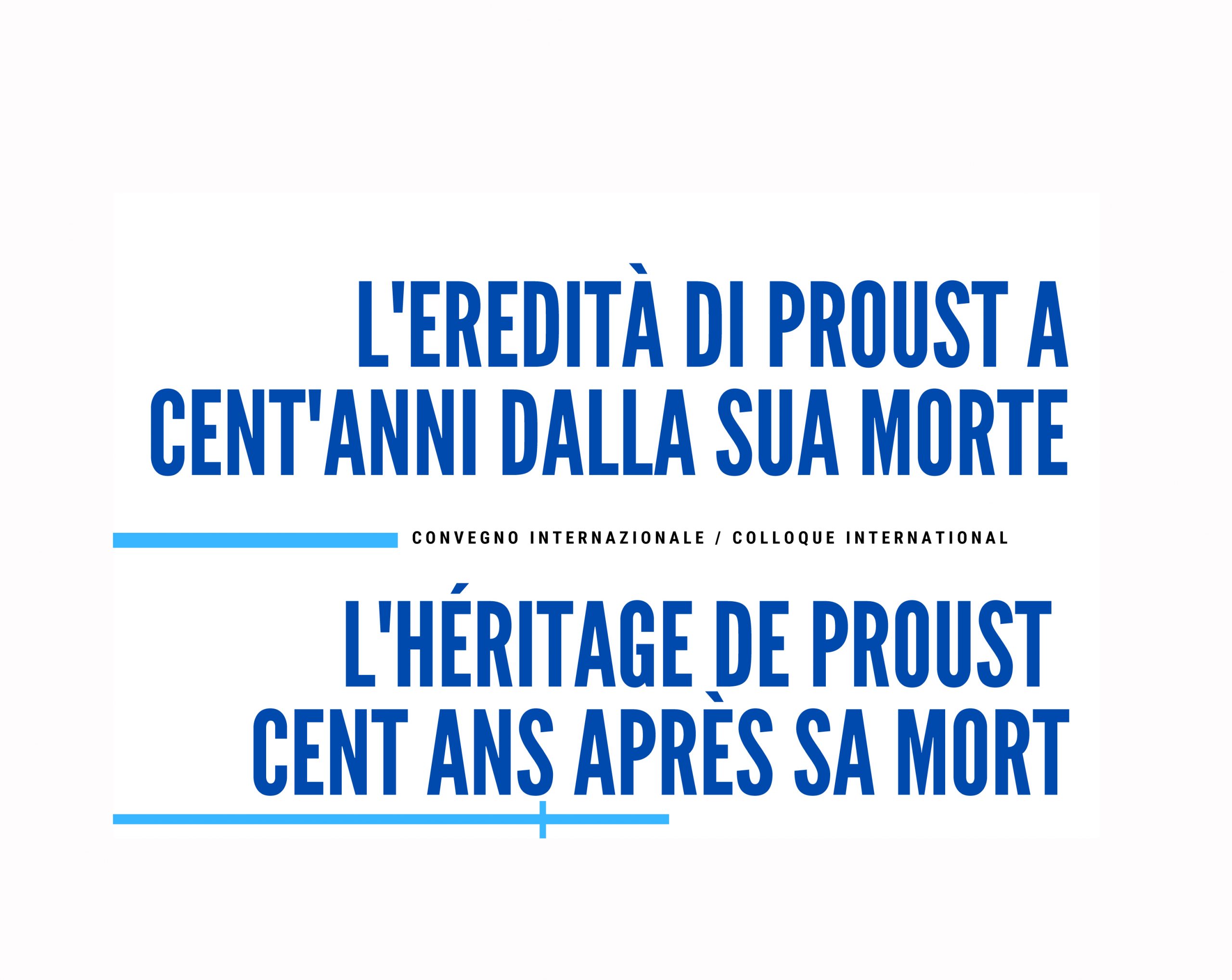 L’eredità di Proust a cent’anni dalla sua morte / L’héritage de Proust cent ans après sa mort